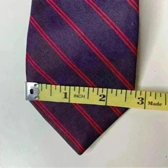 Tai Tsin Men’s Striped Pure Silk Tie - Picture 1 of 5